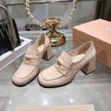 Miu Leather Miu women 7.5cm high heel shoes HG26091432