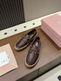 Miu Leather Miu women flat shoes HG26091109