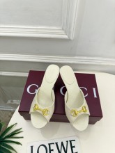Gucci Leather women 7.5cm high heel sandal shoes HG26102726