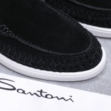 Santoni Leather men flat shoes HG26082914