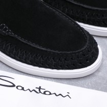 Santoni Leather men flat shoes HG26082914