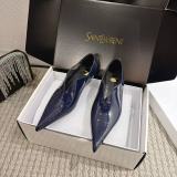 YSL Leather women flat shoes HG26100807