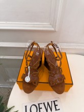 Hermes Leather women 10cm high heel sandal shoes HG26102161