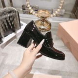 Miu Leather Miu women 7.5cm high heel shoes HG26091432