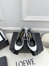 Chanel Leather women 9cm high heel sandal shoes HG26102638