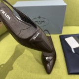 Prada Leather women 7.5cm high heel sandal shoes HG26091937