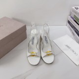 Jimmy Leather Choo women 9.5cm high heel sandal shoes HG26100818