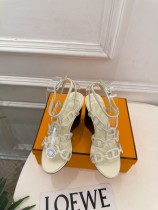 Hermes Leather women 10cm high heel sandal shoes HG26102166