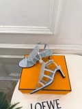 Hermes Leather women 7cm high heel sandal shoes HG26102140