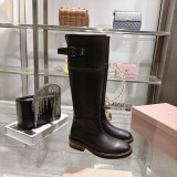 Miu Leather Miu women long boots HG26091426