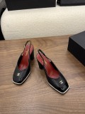 Chanel Leather women 9cm high heel shoes HG26102441