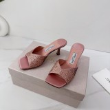 Jimmy Leather Choo women 7cm high heel sandal shoes HG26102534