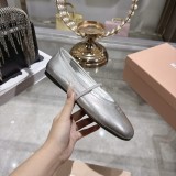 Miu Leather Miu women flat shoes HG26101153