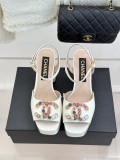 Chanel Leather women 11cm high heel sandal shoes HG26101201