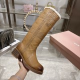 Miu Leather Miu women long boots HG26102946