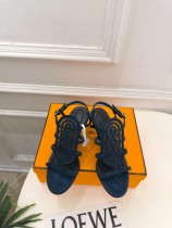 Hermes Leather women 7cm high heel sandal shoes HG26102145