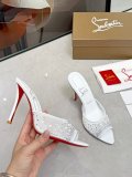 Christian Leather Louboutin women 10.5cm high heel sandal shoes HG26092995
