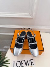 Hermes Leather women 6cm high heel sandal shoes HG26090612