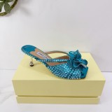 Jimmy Leather Choo women 6.5cm high heel sandal shoes HG26083158