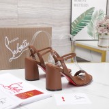 Christian Leather Louboutin women 10cm high heel shoes HG26102733
