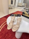 Christian Leather Louboutin women 10cm high heel sandal shoes HG26102244