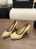 Chanel Leather women 9cm high heel shoes HG26102441