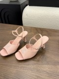 Chanel Leather women 7cm high heel sandal shoes HG26090917