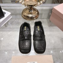 Miu Leather Miu women flat shoes HG26091301