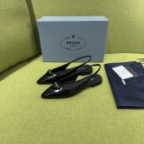 Prada Leather women 7.5cm high heel sandal shoes HG26091937