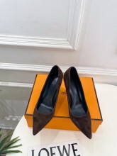 Hermes Leather women 9.5cm high heel shoes HG260820116