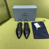 Prada Leather women 7.5cm high heel sandal shoes HG26091937