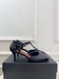 Chanel Leather women 6cm high heel sandal shoes HG260821109