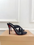 Christian Leather Louboutin women 9.5cm high heel sandal shoes HG26082452
