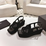 Chanel Leather women 7cm high heel sandal shoes HG26082109