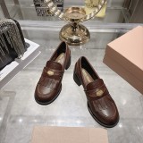 Miu Leather Miu women flat shoes HG26082001