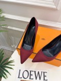 Hermes Leather women 9.5cm high heel shoes HG260820121