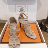 Hermes Leather women flat shoes HG26082431