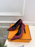 Hermes Leather women 9.5cm high heel shoes HG260820121