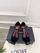 Chanel Leather women 6cm high heel sandal shoes HG260821112