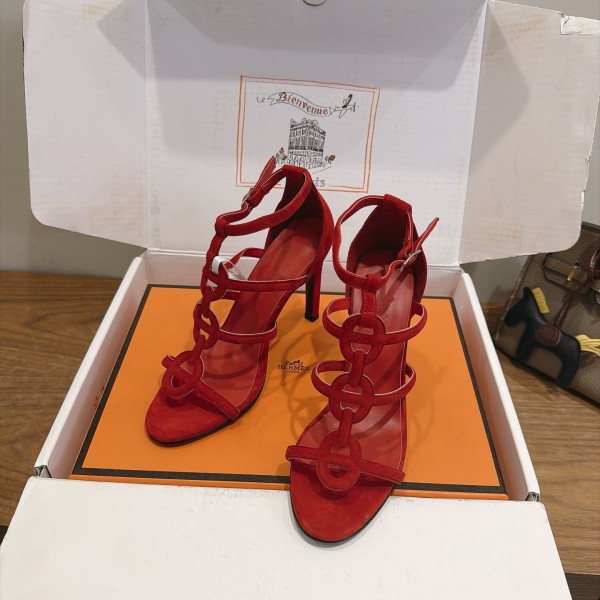 Hermes Leather women flat shoes HG26082426