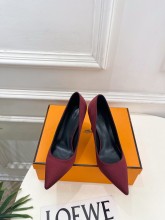 Hermes Leather women 9.5cm high heel shoes HG260820121
