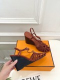 Hermes Leather women sandal shoes HG260820127