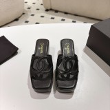 Chanel Leather women 7cm high heel sandal shoes HG26082109