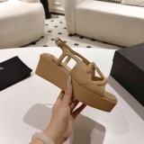 Chanel Leather women 7cm high heel sandal shoes HG26082109