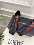 Chanel Leather women 6cm high heel sandal shoes HG260821109
