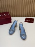 Gucci Leather women 8cm high heel sandal shoes HG26082044