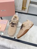 Miu Leather Miu women flat shoes HG26100309