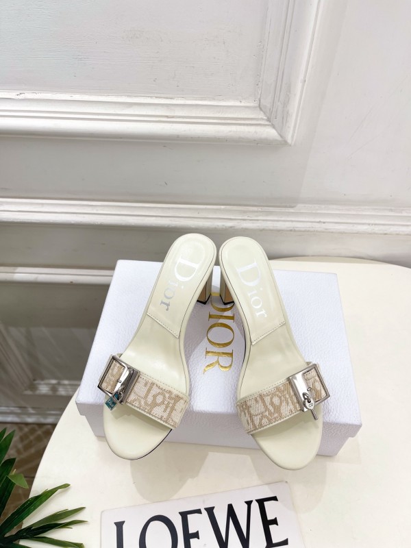 Dior Leather women 8.5cm high heel sandal shoes HG26081517
