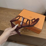 Hermes Leather women flat shoes HG26082437