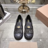 Miu Leather Miu women flat shoes HG26082001